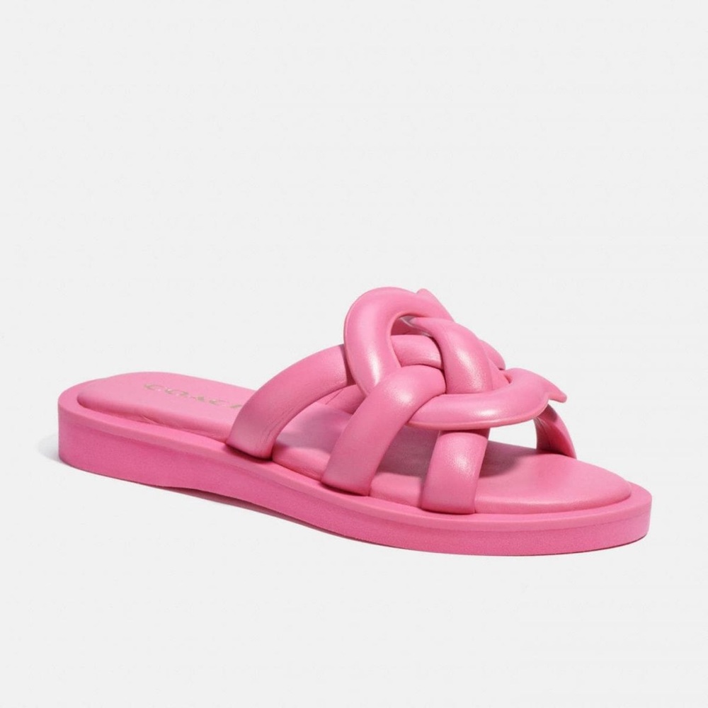 NIB COACH Georgie Leather Sandal - Petunia